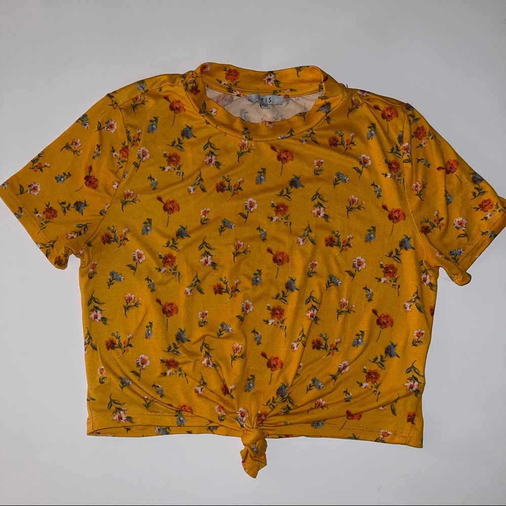 Yellow Floral Crop Top